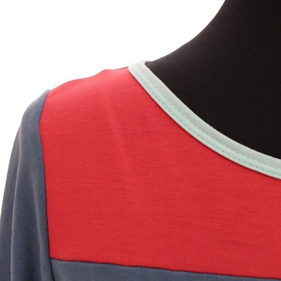 Lularoe Julia Dress Fitted Unicorn Stretch Color Block Print Blue Red Sz XS - Picture 7 of 12